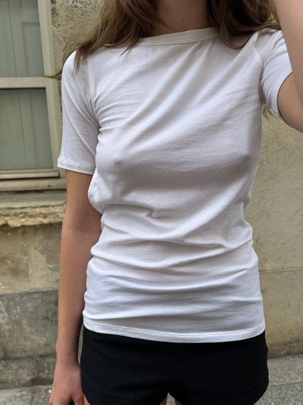 Chiara Backless Top – Black, White & Navy | Limited Edition