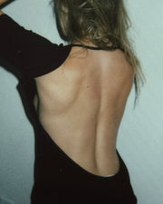 Chiara Backless Top – Black, White & Navy | Limited Edition