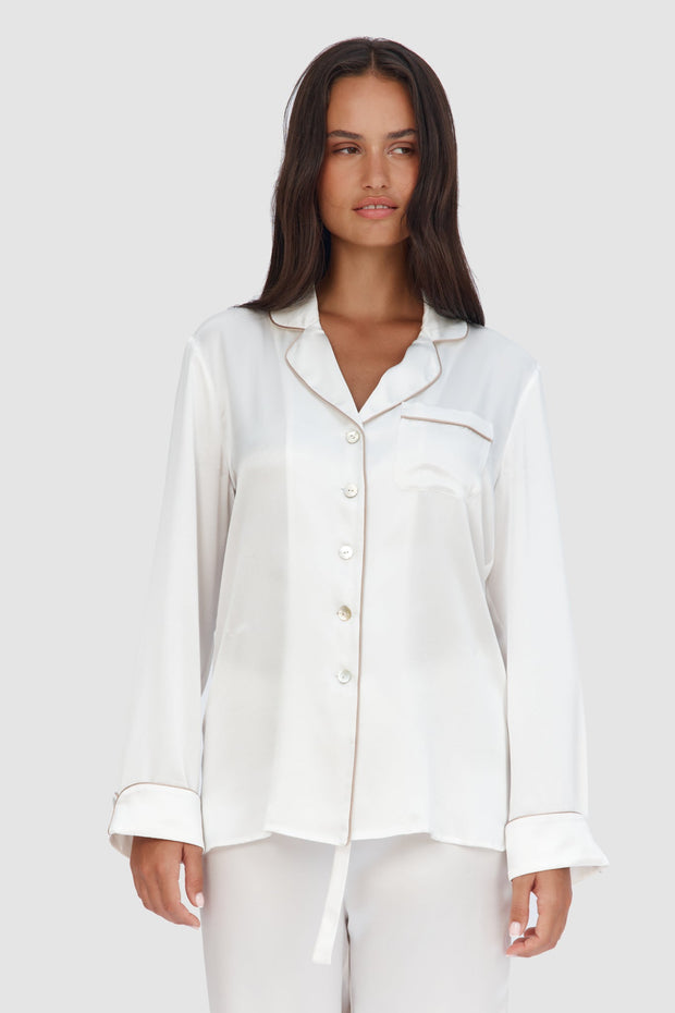 Luxe Signature Pajamas – Pearl, Fuchsia, Midnight, Champagne