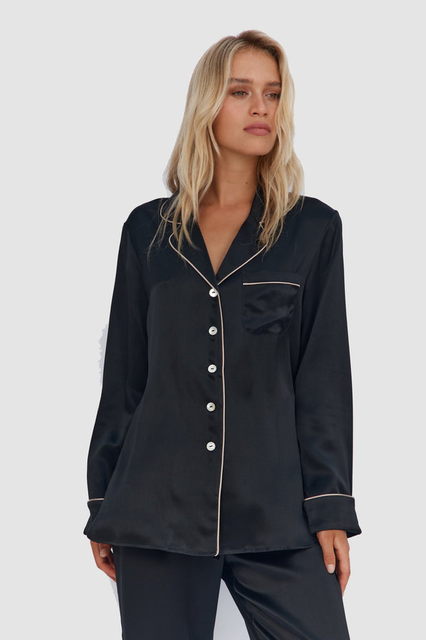 Luxe Signature Pajamas – Pearl, Fuchsia, Midnight, Champagne