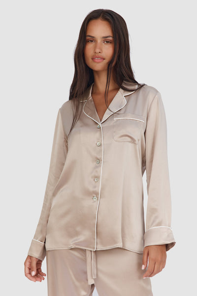 Luxe Signature Pajamas – Champagne