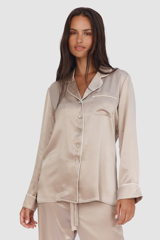 Luxe Signature Pajamas – Pearl, Fuchsia, Midnight, Champagne