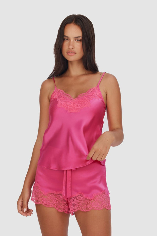 Sienna Camisole & Shorts Set – Fuchsia, Midnight, Pearl, Champagne