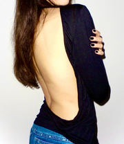 Chiara Long Sleeve Backless Top – White | Limited Edition