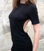 Chiara Backless Top – Black, White & Navy | Limited Edition